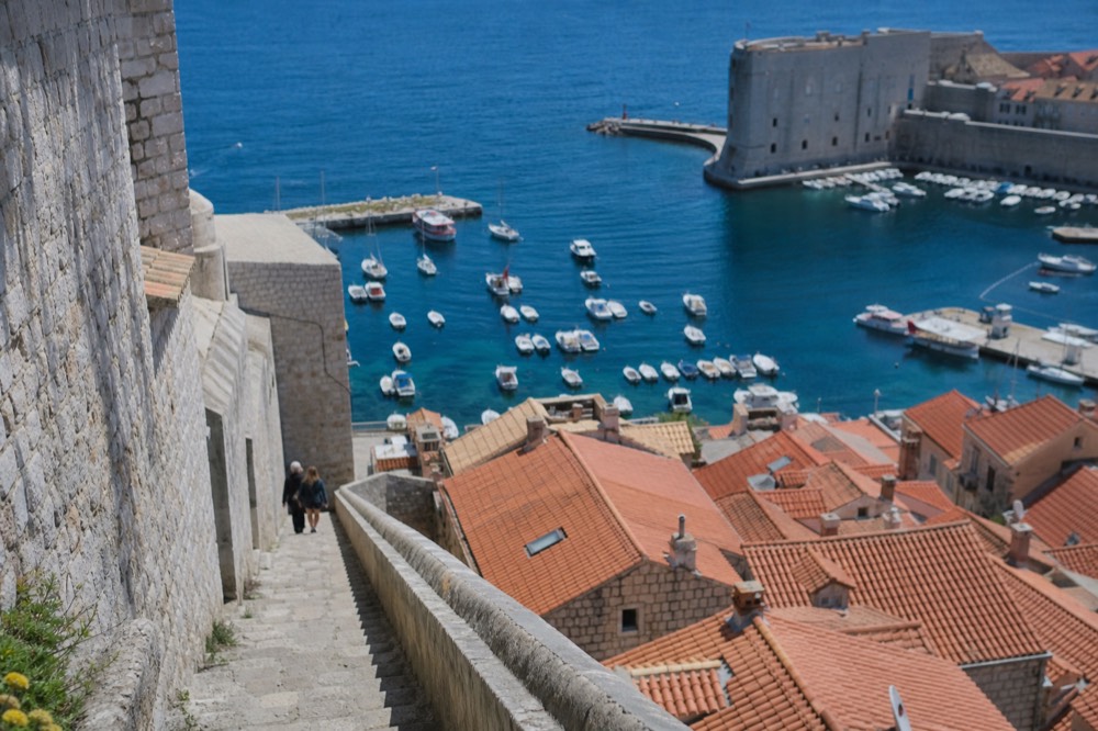 View from the city walls toward the Old Town harbour