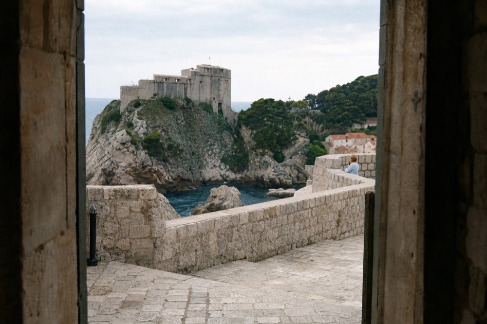 Fort Lovrijenac seen from the city walls, the fortress that became the Red Keep