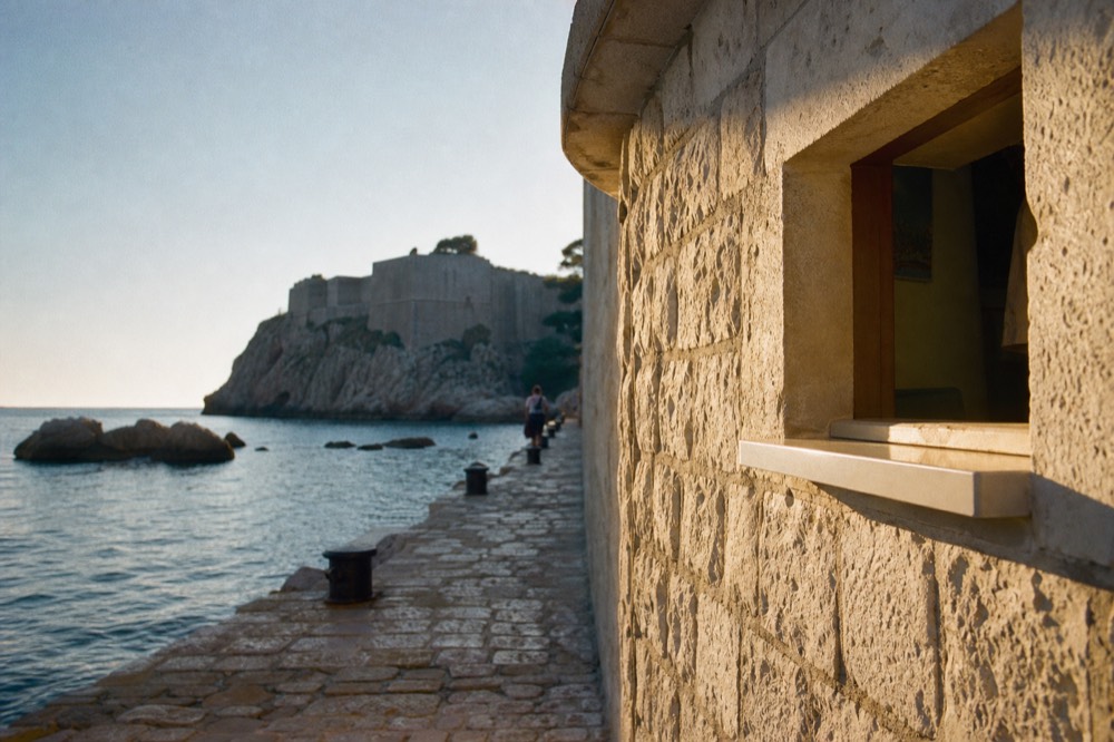 Ticket office window at Luzha beside Dubrovnik Old City Harbour